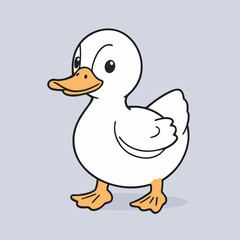 Cute Duck for kids' storytelling vector illustration