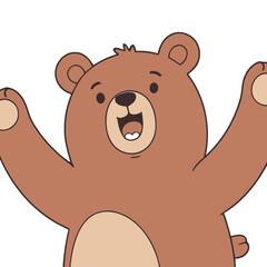 Cute Bear for toddlers vector illustration