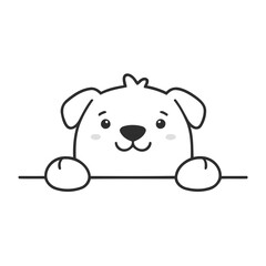 Cute Dog vector illustration for preschoolers' learning moments