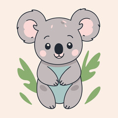 Cute Koala for children's bedtime stories vector illustration