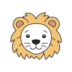 Cute Lion for children's books vector illustration