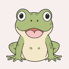 Vector illustration of a cute Frog for kids