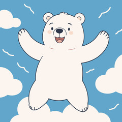 Vector illustration of a charming Bear for toddlers' learning adventures