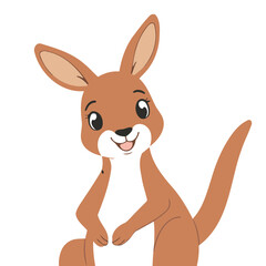 Vector illustration of a friendly Kangaroo for little ones' joyful exploration
