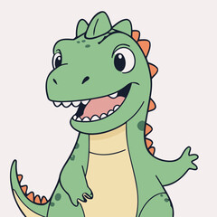Cute Dino for toddlers books vector illustration