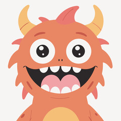 Vector illustration of a cute Monster for children story book