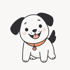 Vector illustration of a delightful Dog for early readers' enjoyment