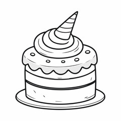 Vector illustration of a friendly Cake for little ones' joyful exploration