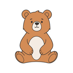 Vector illustration of a cute Bear for children story book