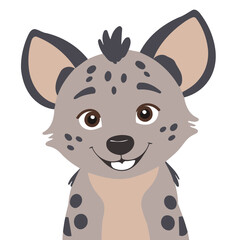 Cute Hyena for kids story book vector illustration
