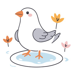 Cute Bird for children's books vector illustration