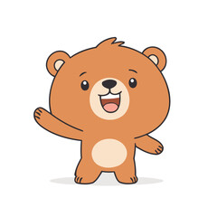 Cute Bear for toddlers vector illustration