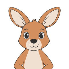 Cute vector illustration of a Kangaroo for youngsters' imaginative stories