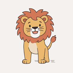 Cute Lion for kids vector illustration