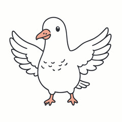 Cute vector illustration of a Pigeon for toddlers