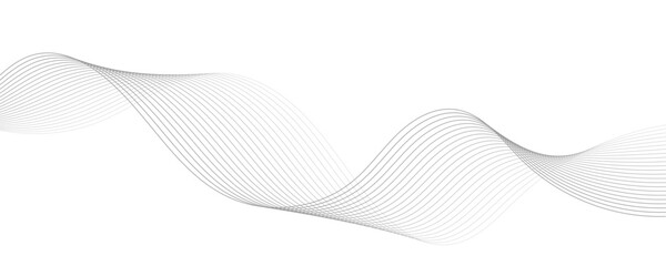 Abstract vector background with grey wavy lines