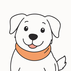 Cute Dog for children's literature vector illustration