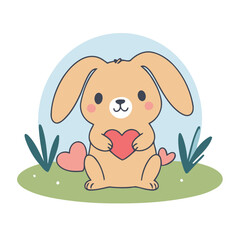 Vector illustration of a cute Bunny for children