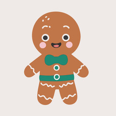 Cute Gingerman for kids vector illustration
