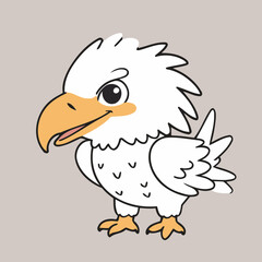 Cute Eagle for children's books vector illustration