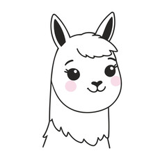 Vector illustration of an enchanting Llama for kids' storytelling