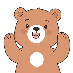 Cute vector illustration of a Bear for children story book