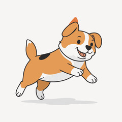 Cute Dog for early readers' adventure books vector illustration