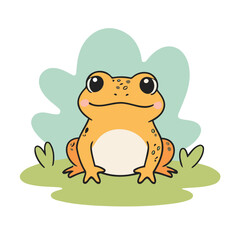 Vector illustration of a cute Toad for toddlers