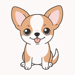 Cute Dog for kids books vector illustration
