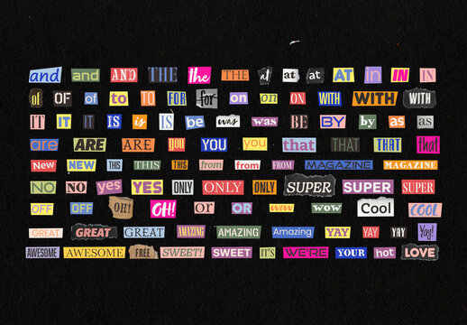 Ransom Note Letters Set V2