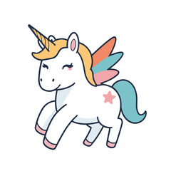 Cute Unicorn vector illustration for children