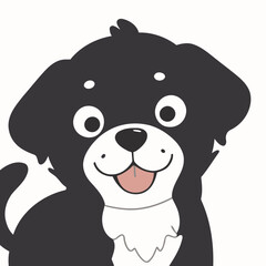 Cute Dog for kids' storytelling vector illustration