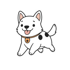 Vector illustration of a friendly Dog for little ones' joyful exploration