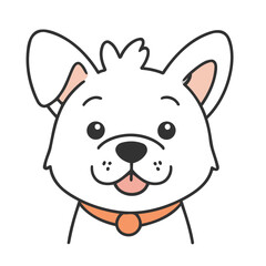 Cute Dog for young readers' picture book vector illustration