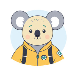 Vector illustration of a sweet Koala for youngsters' imaginative journeys