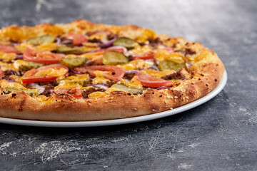 italian pizza on the white plate