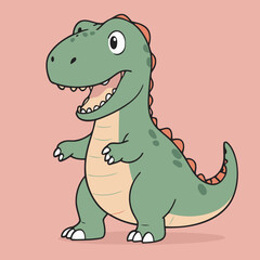 Cute TRex vector illustration for preschoolers' learning moments