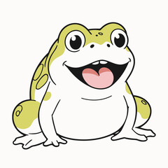 Cute vector illustration of a Toad for early readers' delight