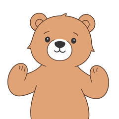Cute Bear for children's books vector illustration