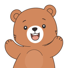 Fototapeta premium Cute Bear for children vector illustration