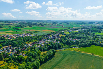 Die Region Wittislingen im schwäbischen Landkreis Dillingen im Luftbild
