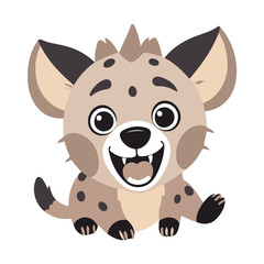 Cute Hyena for toddlers' learning books vector illustration