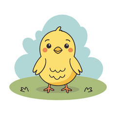 Vector illustration of a friendly Bird for little ones' joyful exploration