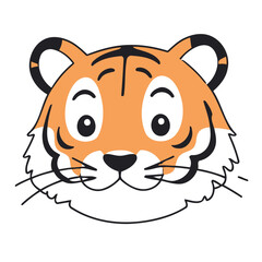 Cute Tiger for kids books vector illustration