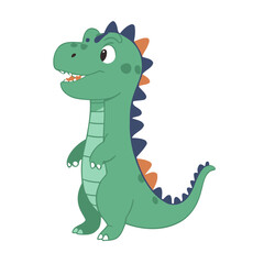 Cute Dino for toddlers' playful adventures vector illustration