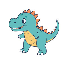 Cute vector illustration of a Dino for children's bedtime stories