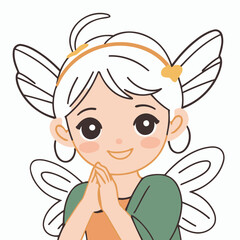 Cute Fairy for kids' storybook vector illustration