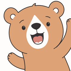 Vector illustration of a cute Bear for toddlers
