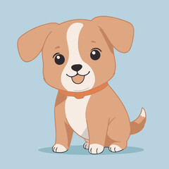 Cute Puppy vector illustration for kids story book