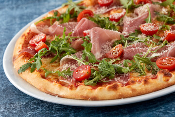 italian pizza on the white plate